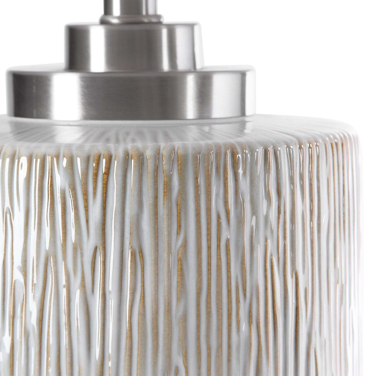 Georgios Cylinder Table Lamp - White by Uttermost - View 7