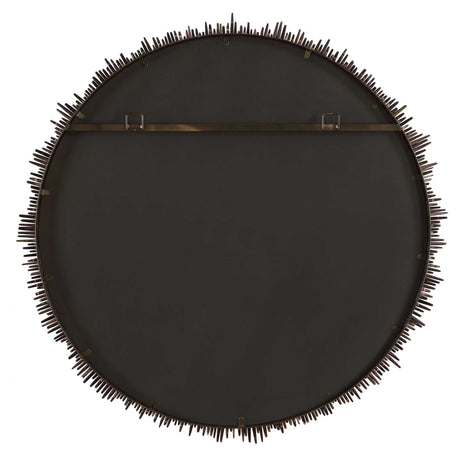 Tiger Sea Urchin Round Mirror Brown / Green - Dark Brown by Uttermost - View 5
