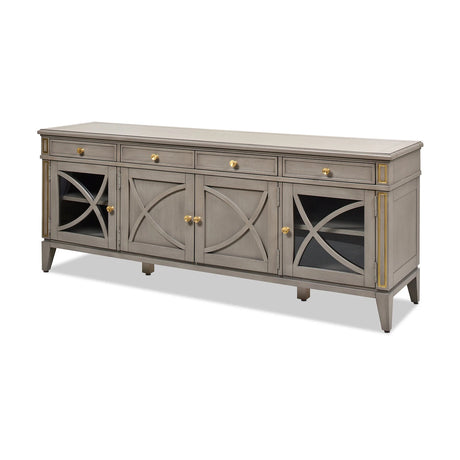 Dauphin 71' TV Stand Storage Display Console Table, Grey Cashmere Wood - sold by Home Elegance USA