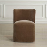Outlook Modern Velvet Dining Chair - Dark Brown by Uttermost - View 2