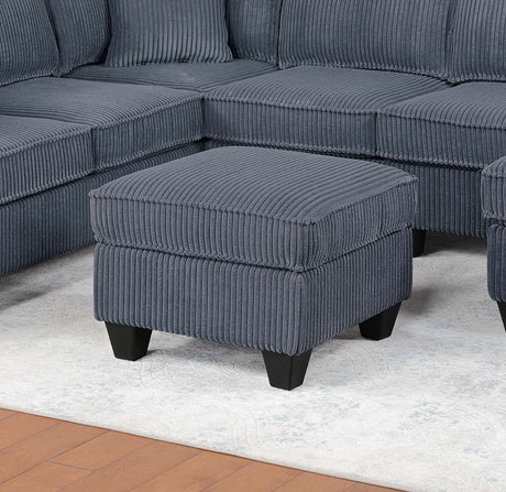 Dark Gray Finish  LAF Loveseat With USB Port Modern style 5pc Sectional Set Corner Wedge Armless Chair Cocktail Ottoman RAF Loveseat With Storage Primary Living Room - sold by Home Elegance USA
