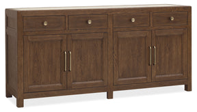 Driftwood Buffet Worn Saddle - Dark Brown by Hooker Furniture - View 1