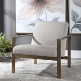 Wills Contemporary Accent Chair - Beige / Dark Brown by Uttermost - View 6