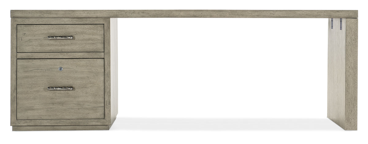 Linville Falls 84" Desk With One File - Gray by Hooker Furniture - View 5