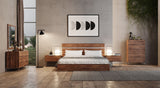 Eastern King Lorenzo Italian Modern Walnut Bedroom Set