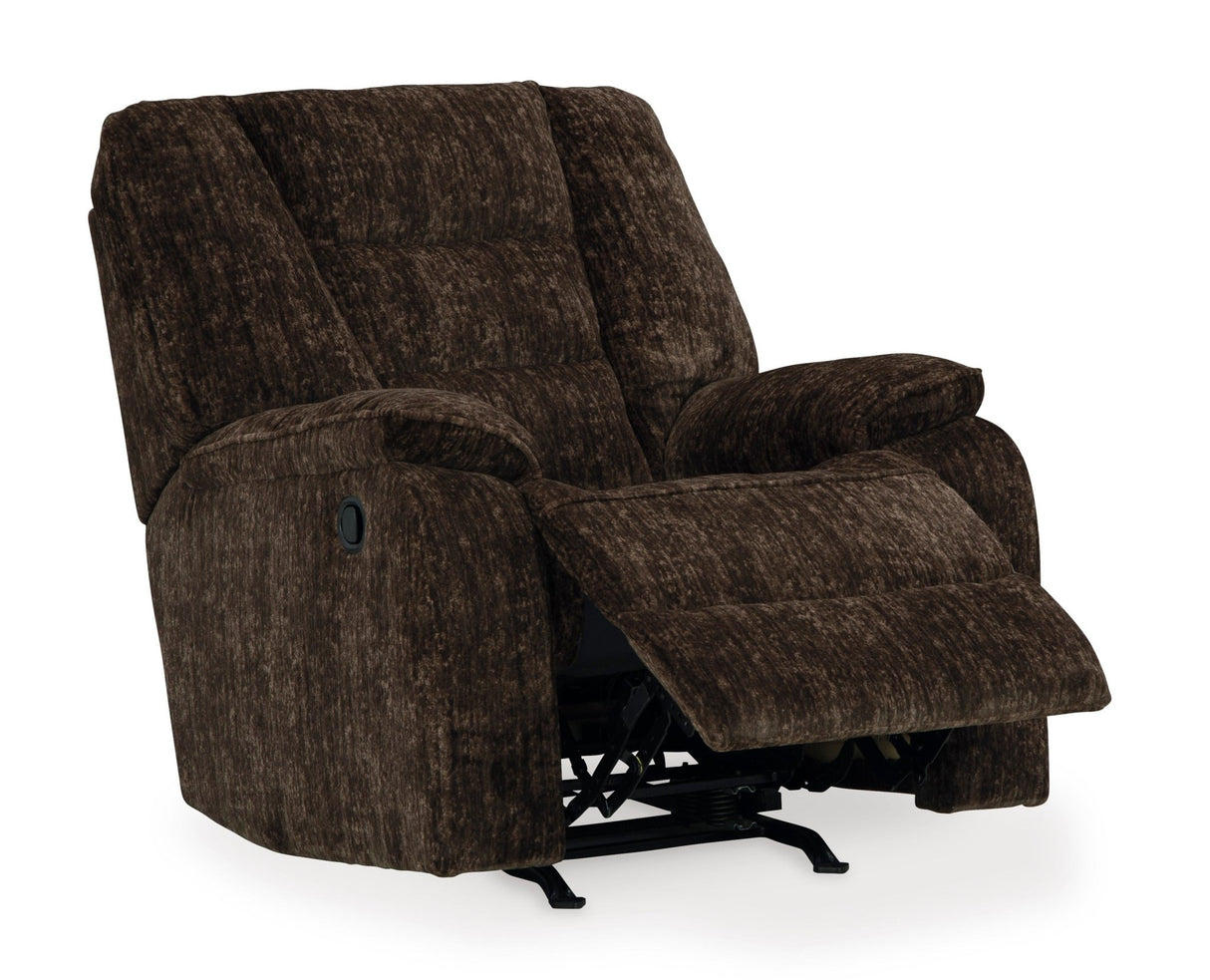 Ashley Chocolate Soundwave Rocker Recliner - Velvet | Home Elegance USA