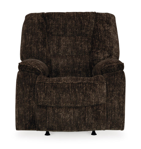 Ashley Chocolate Soundwave Rocker Recliner - Velvet | Home Elegance USA