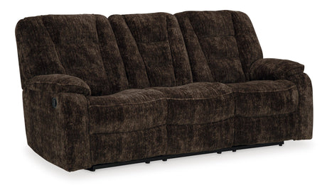 Ashley Chocolate Soundwave REC Sofa w/Drop Down Table - Velvet - 7450289 - Home Elegance USA - 2