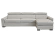 Sacha Modern Light Grey Leather Reversible Sectional Sofa Bed with Storage – VIG Furniture - sold by Home Elegance USA