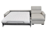 Sacha Modern Light Grey Leather Reversible Sectional Sofa Bed with Storage – VIG Furniture