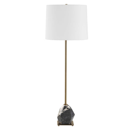Rowland Panda Marble Buffet Lamp Black / Brass - Black / Gold by Uttermost - View 6