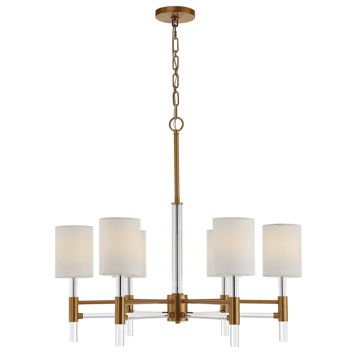 Welkin 6 Light Modern Chandelier - Gold by Uttermost - View 5
