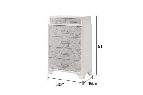 Soul Modern Style Queen 5PC Bedroom Set Made with wood in White(NJ Inventory) - sold by Home Elegance USA
