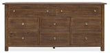 Driftwood Eight-Drawer Dresser Worn Saddle - Dark Brown by Hooker Furniture - View 3