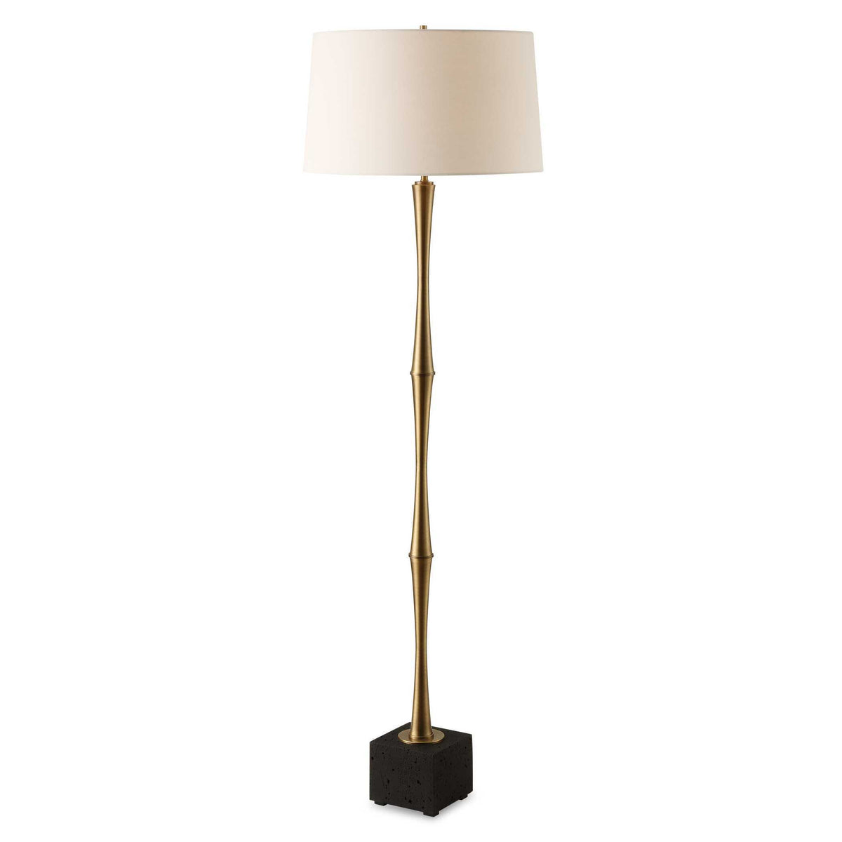 Shino Antique Brass Floor Lamp - Bronze by Uttermost - View 1