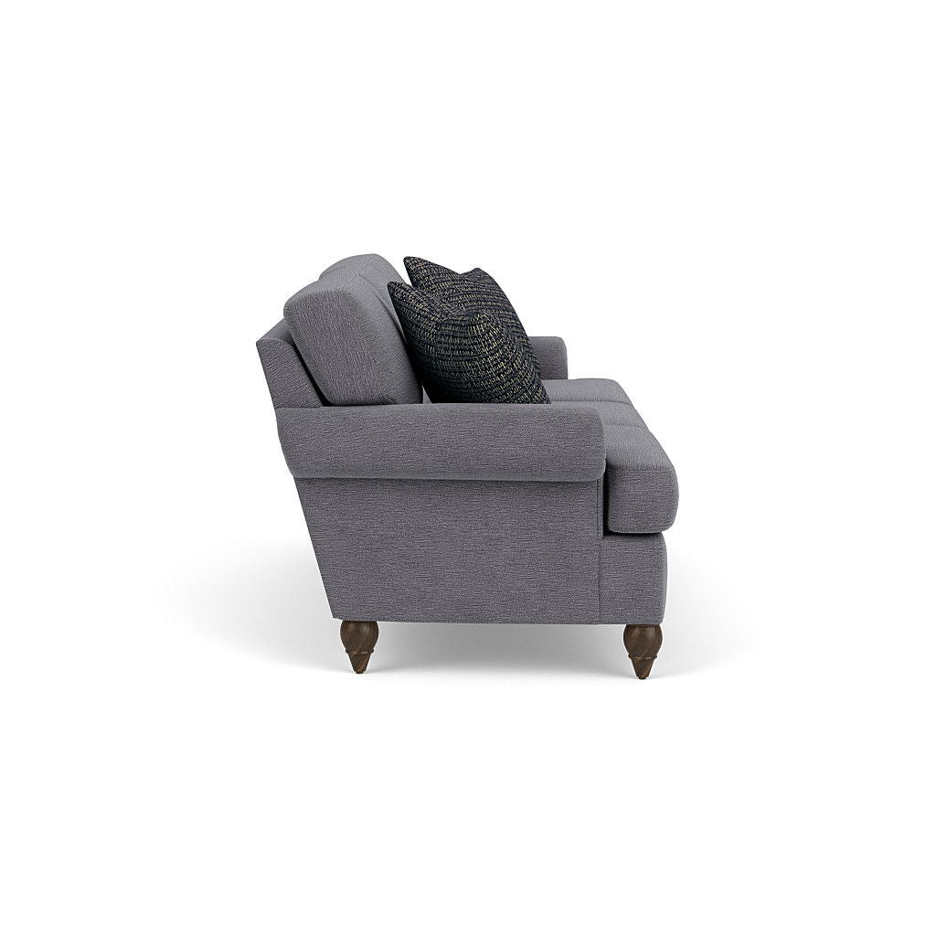 Moxy Fabric Sofa, T-Shaped Seat Cushion, Rolled Arms | Flexsteel