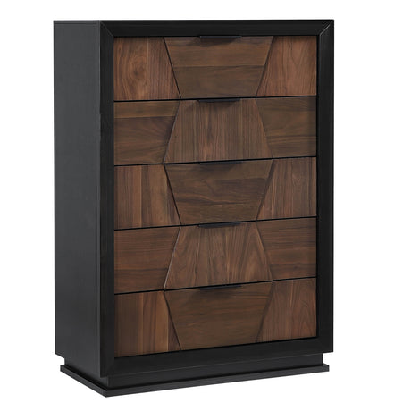 Houston Traditional Style King 4 Piece Bedroom Set in Walnut - sold by Home Elegance USA
