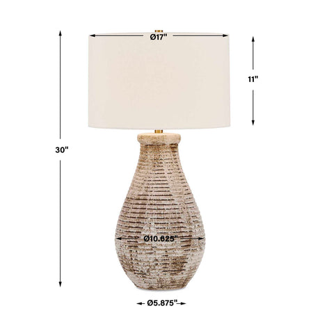 Dorothea Textured Table Lamp Brown / Gray - Light Brown by Uttermost - View 6