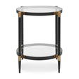 Chadid Round Glass Side Table - Black by Uttermost - View 1
