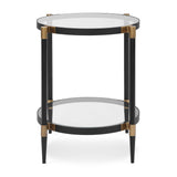 Chadid Round Glass Side Table - Black by Uttermost - View 1