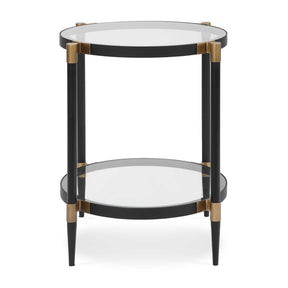 Chadid Round Glass Side Table - Black by Uttermost - View 1