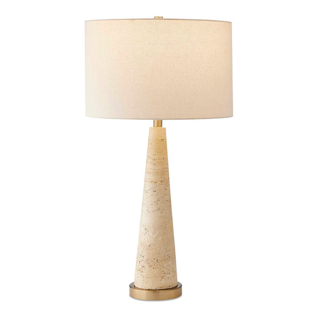 Perkins Travertine Table Lamp - Light Brown by Uttermost - View 1