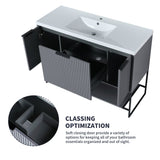 48 Inch Freestanding Bathroom Vanity With Resin Basin,48x18 - BVA01148RG - W99951397 - image - 7