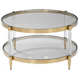 Kellen Glass Coffee Table - Gold by Uttermost - View 1
