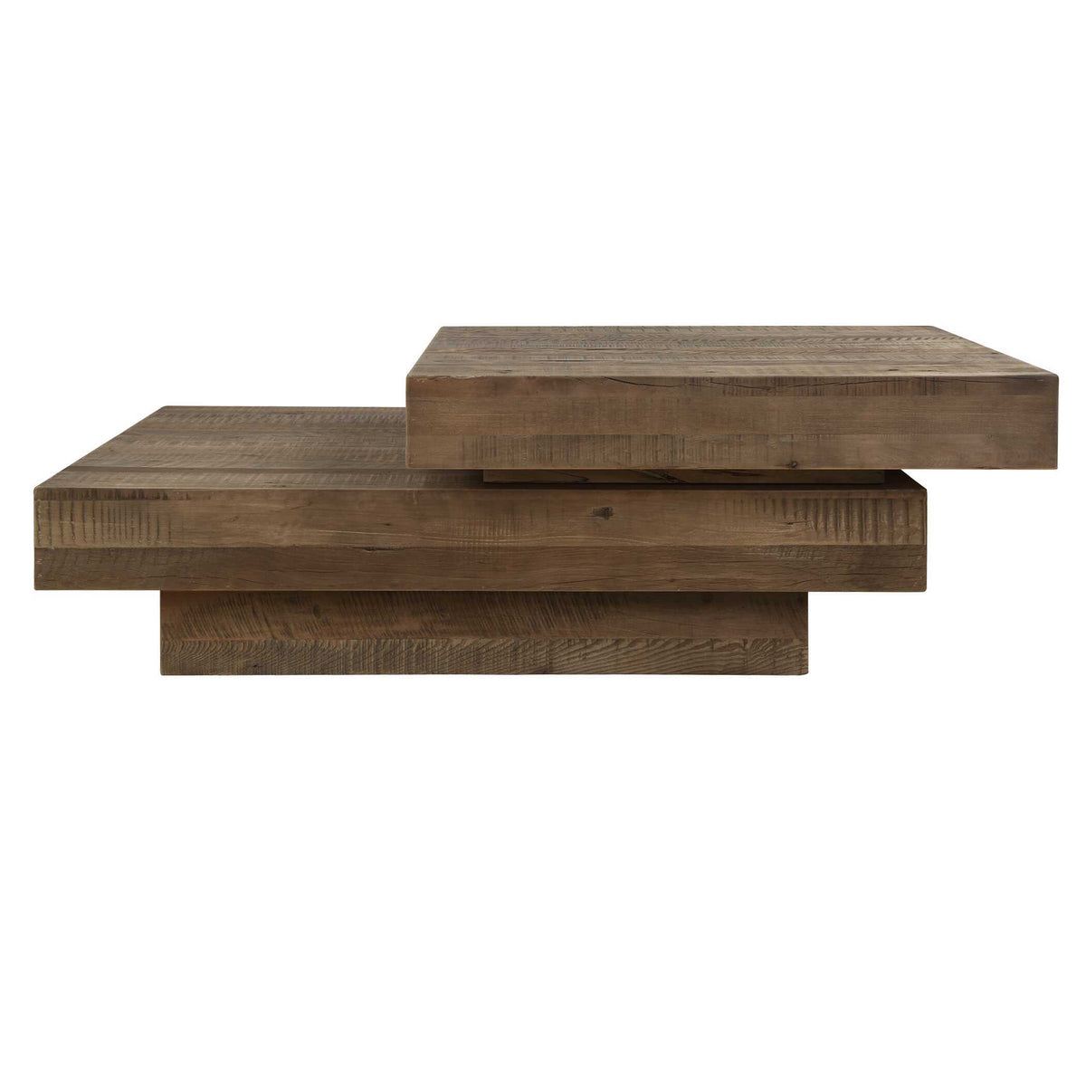 Rustic Planes Modern Coffee Table - Dark Brown by Uttermost - View 7