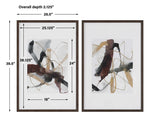 Burgundy Interjection Abstract Prints (Set of 2) - Dark Brown by Uttermost - View 7