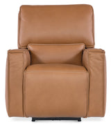 Miles Zero Gravity Power Recliner With Power Headrest - Light Brown by Hooker Furniture - View 6