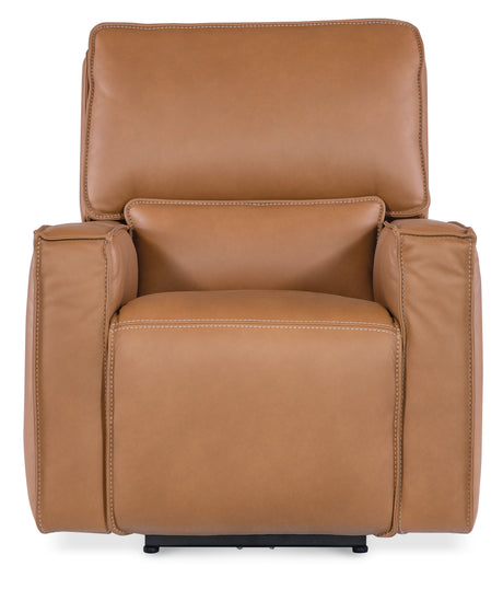 Miles Zero Gravity Power Recliner With Power Headrest - Light Brown by Hooker Furniture - View 6