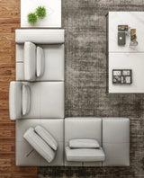 Accenti Italia Enjoy Italian Modern Light Grey Leather Sectional Sofa Vgddenjoy - Ltgry - VGDDENJOY - LTGRY - Home Elegance USA - 2