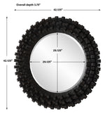 Circle Of Piers Round Mirror - Black by Uttermost - View 7