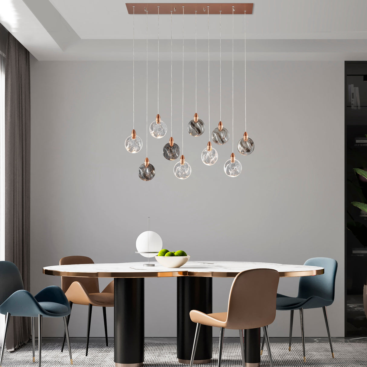 Lustre Rectangular Chandelier // Bronze  | Finesse - Home Elegance USA
