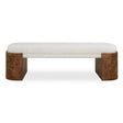 Thorian Bench Brown / Off-White - White / Dark Brown by Uttermost - View 1