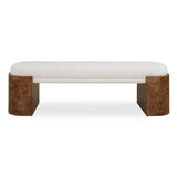 Thorian Bench Brown / Off-White - White / Dark Brown by Uttermost - View 1