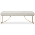 Swale Ivory Leather Bench - Beige by Uttermost - View 1