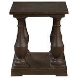 End Table - Walden Rectangular End Table with Turned Legs and Floor Shelf Coffee
