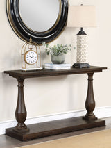 Sofa Table - Walden Rectangular Sofa Table with Turned Legs and Floor Shelf Coffee