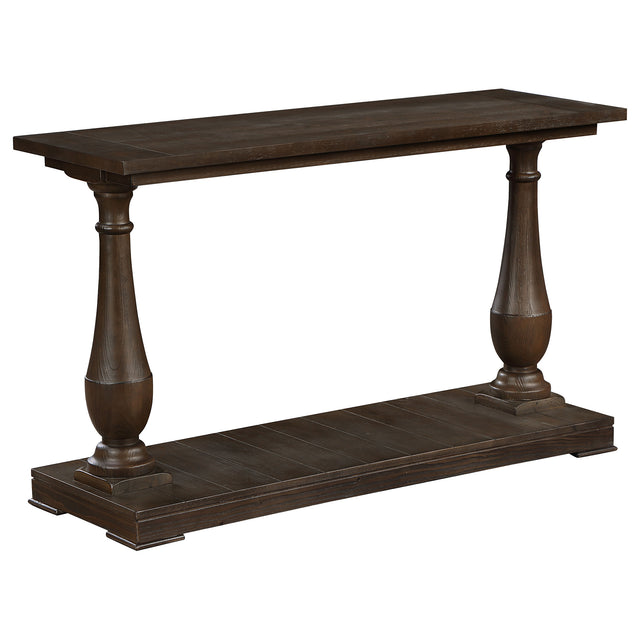 Sofa Table - Walden Rectangular Sofa Table with Turned Legs and Floor Shelf Coffee