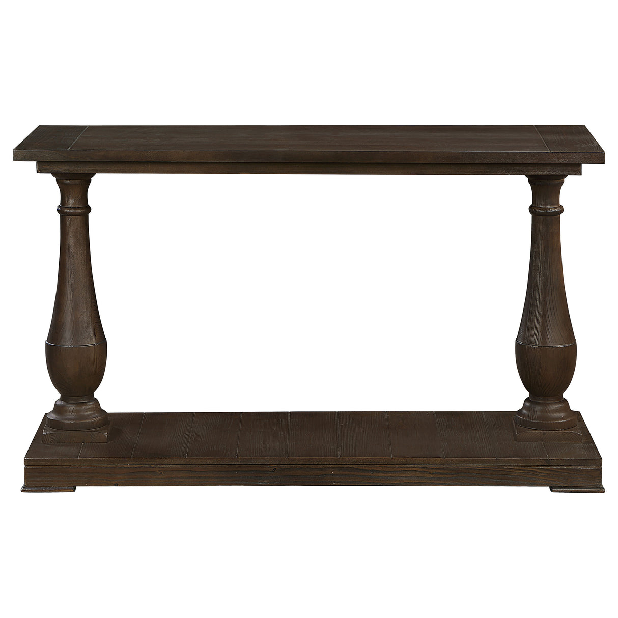 Sofa Table - Walden Rectangular Sofa Table with Turned Legs and Floor Shelf Coffee