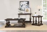 Sofa Table - Walden Rectangular Sofa Table with Turned Legs and Floor Shelf Coffee