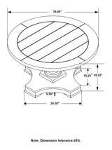 Coffee Table  - Morello Round Coffee Table with Pedestal Base Coffee