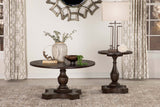 Coffee Table  - Morello Round Coffee Table with Pedestal Base Coffee