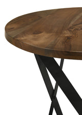 Coffee Table - Zack Round Coffee Table Smokey Grey and Black