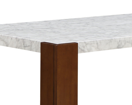 Hettie Dining Table W/Engineered Stone Top 7Pcs Dining Room Set - sold by Home Elegance USA