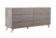 Bronx Italian Modern Faux Concrete & Grey Dresser - View Image 1