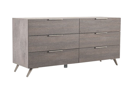 Bronx Italian Modern Faux Concrete & Grey Dresser - View Image 1