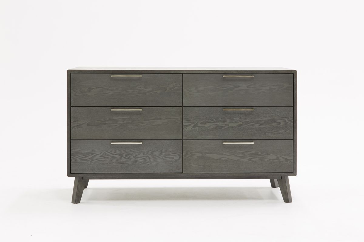 Eastern King Soria Modern Grey Wash Bedroom Set
